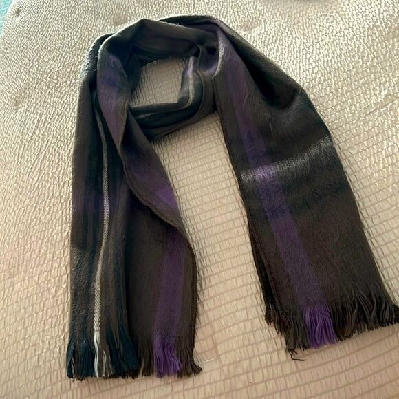 Shupaca Brushed Alpaca Stripe Unisex Scarf.. Ecuador - Picture 2 of 9